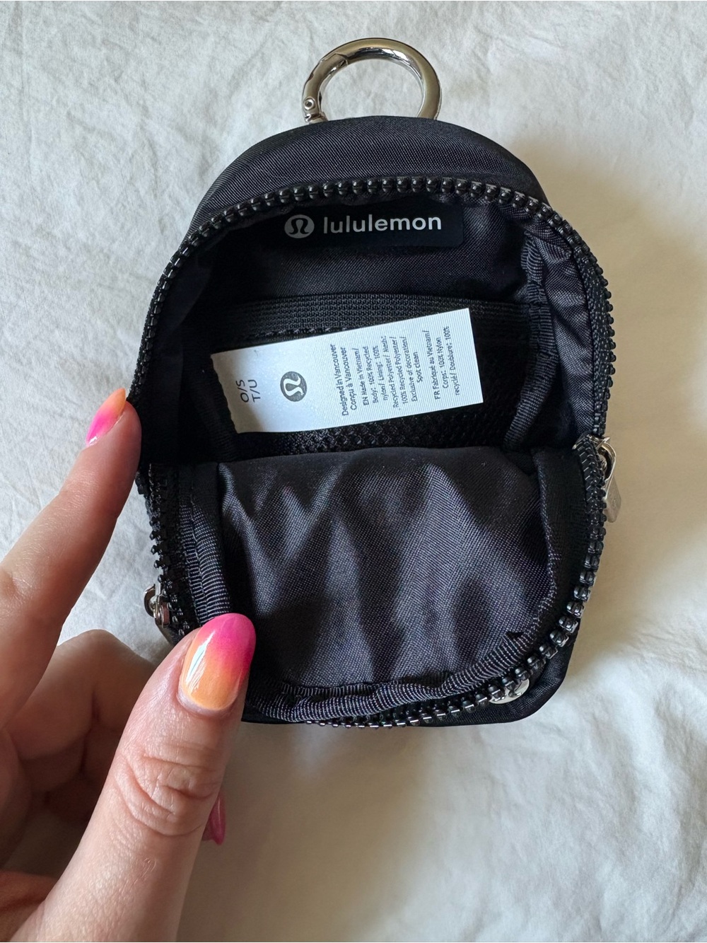 Lululemon Black Everywhere Backpack Nano Keychain - Picture 6 of 7